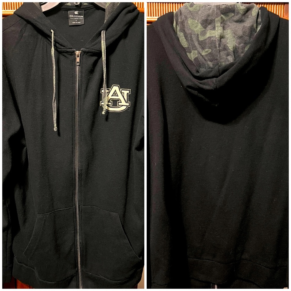 Under Armour Camo and Black Auburn Tigers Military Appreciation Zip Up Hoodie.